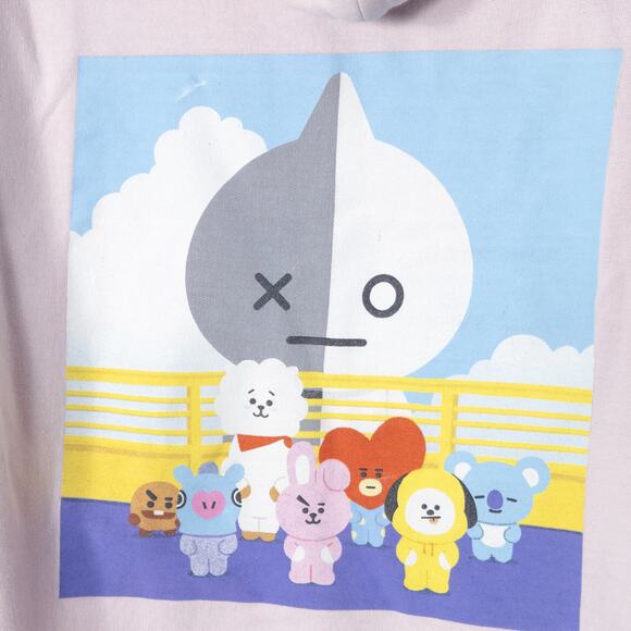 BT21 Hoodie Pink Kawaii Size M Kidcore Pastel Cutecore Barbiecore - Picture 3 of 5